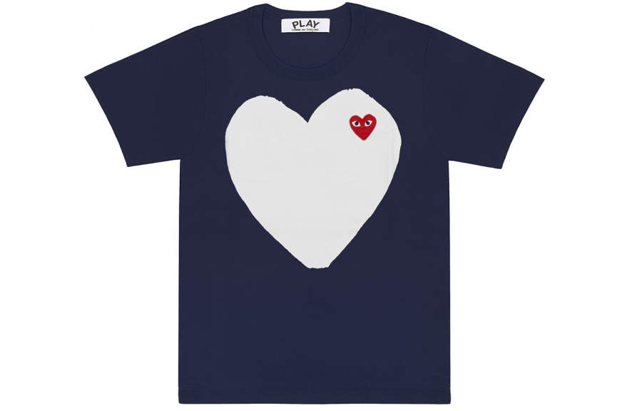 CDG Play Regular T Shirt Women's Navy Blue