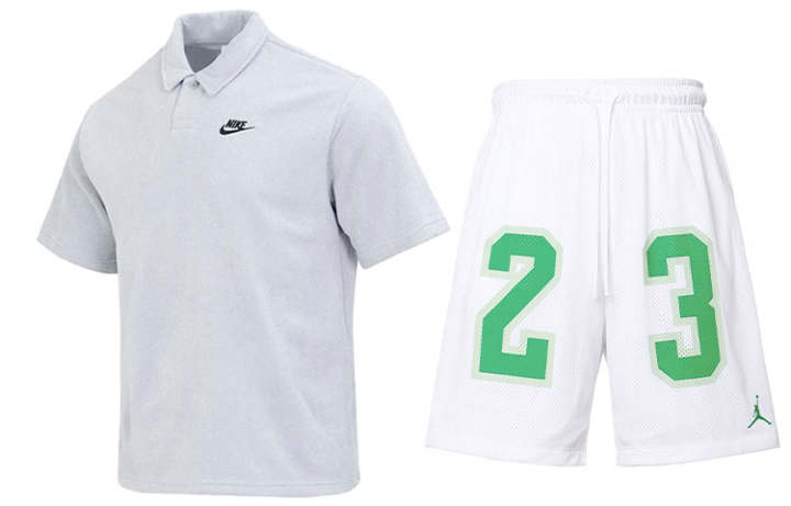 Nike Nike Casual Sportswear Men's White+Gray 2 Pack Polo Collar Moderate