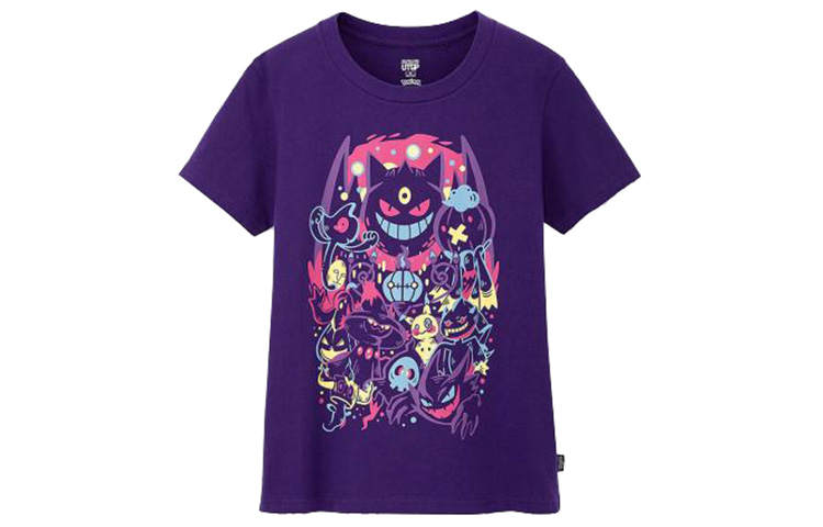 UNIQLO x POKEMON/, T Shirt Women's Dark Reddish Purple