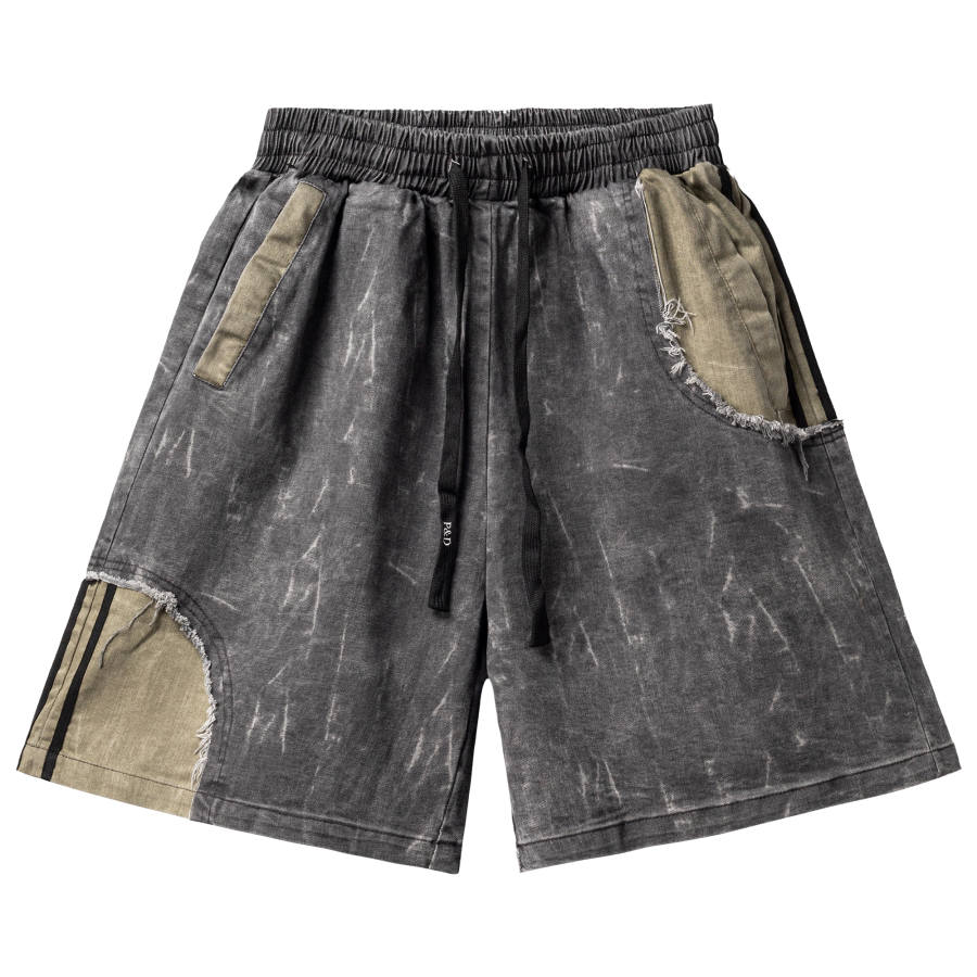 PILOTDRAGON Lace Up Knee Length Pants Casual Shorts Unisex