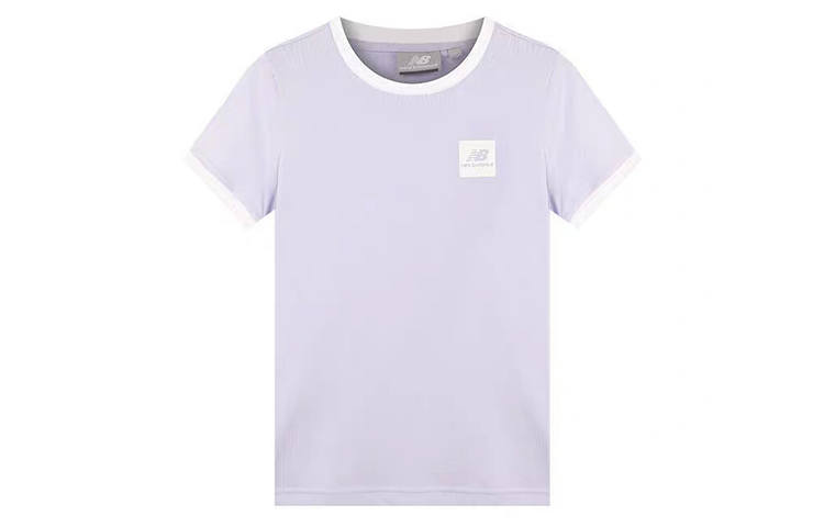 New Balance New Balance T Shirts Women's Purple Crew Neck Moderate Straight Fit