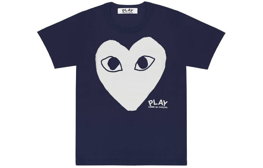 CDG Play T Shirt Women's Marine Blue