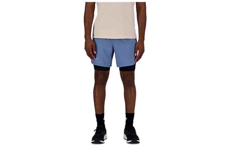 New Balance New Balance Q Speed 6 Casual Shorts Men's Aqua Silver Blue Moderate