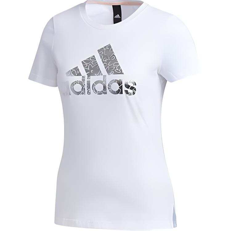 Adidas Adidas T Shirts Women's White Crew Neck Moderate Straight Fit