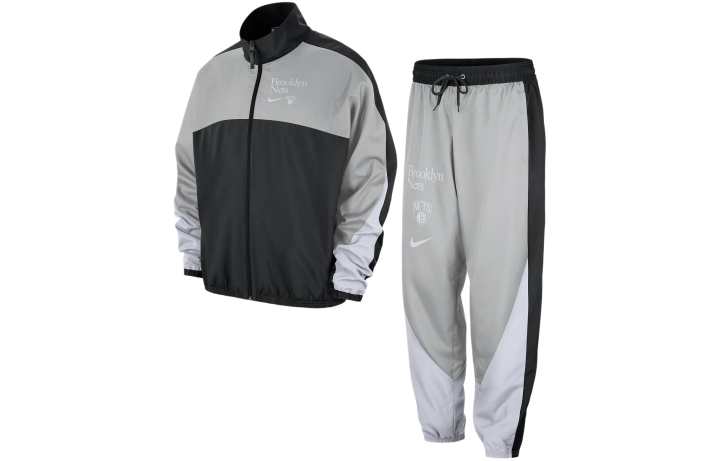 Nike Nike Brooklyn Nets Starting 5 Courtside Casual Sportswear Brook Nets Men's Light Silver