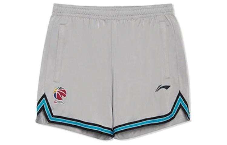 Li-Ning Li Ning CBA Basketball Shorts Men's Silver Gray