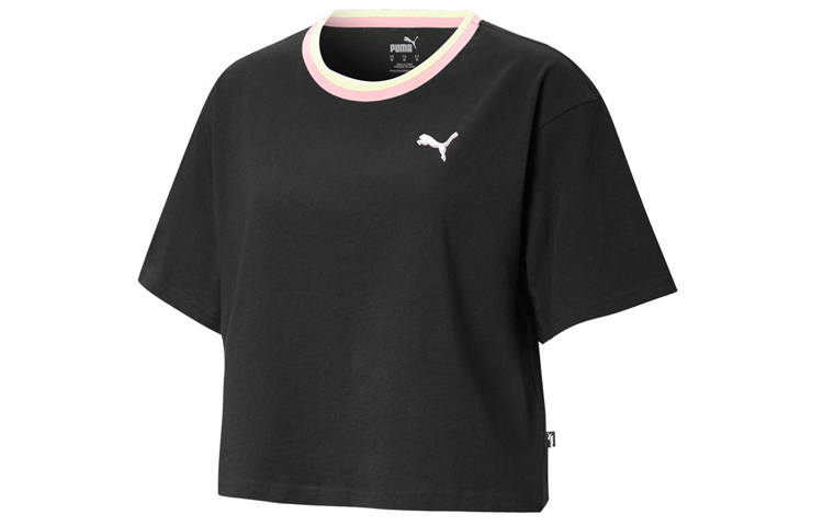 PUMA Drop Shoulder Sleeve T Shirt Women's Black