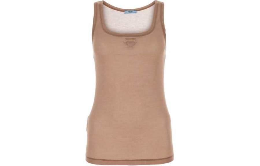 PRADA PRADA Logo-Detailed Sleeveless Top