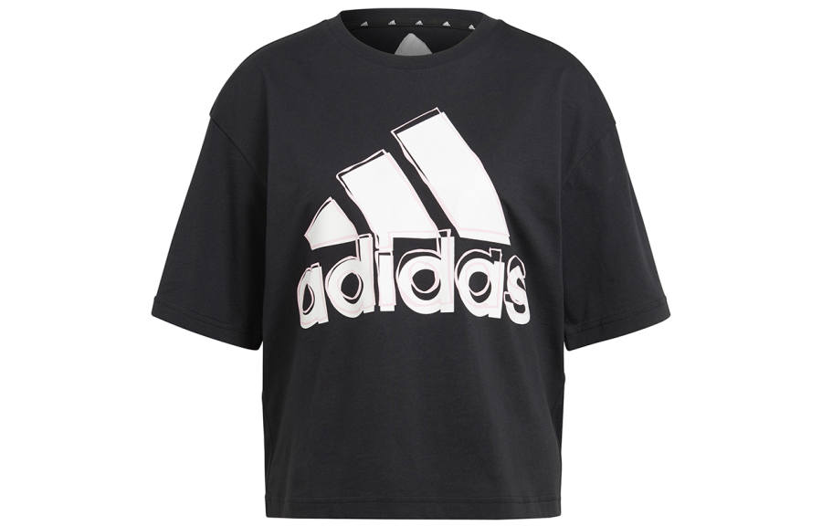 Adidas Adidas Crop Tops Women's Black Crew Neck Moderate