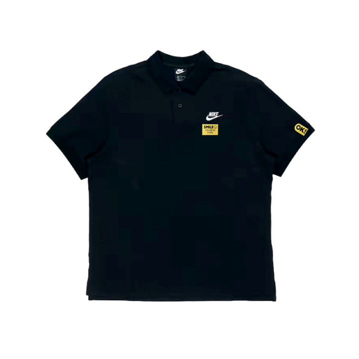 Nike Nike Polo Shirts Unisex Black Polo Collar Moderate Straight Fit