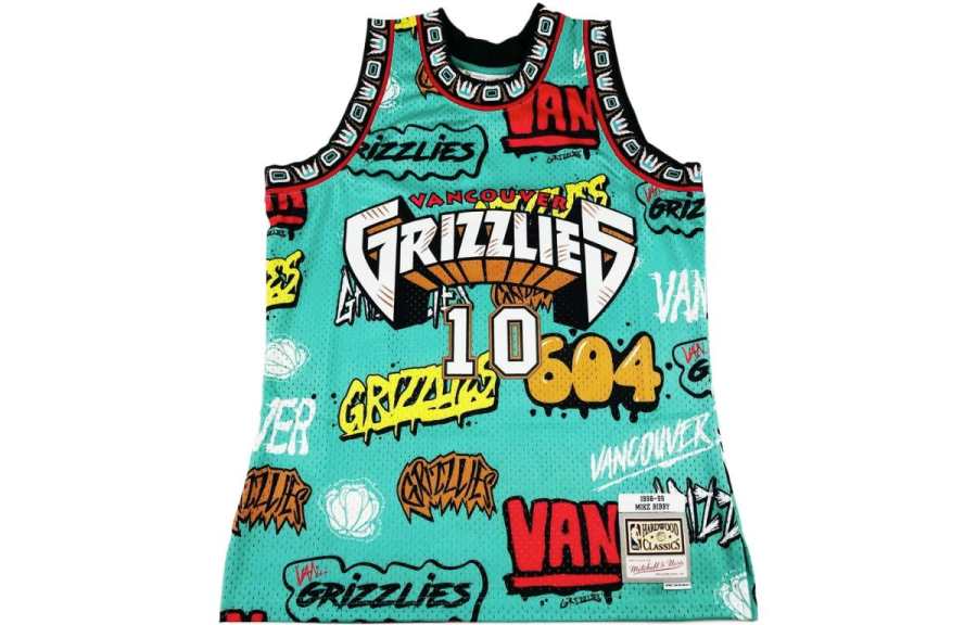 Mitchell Ness "NBA Grizzlies 1998 Mike Bibby" Slap Sticker Swingman jersey vest top