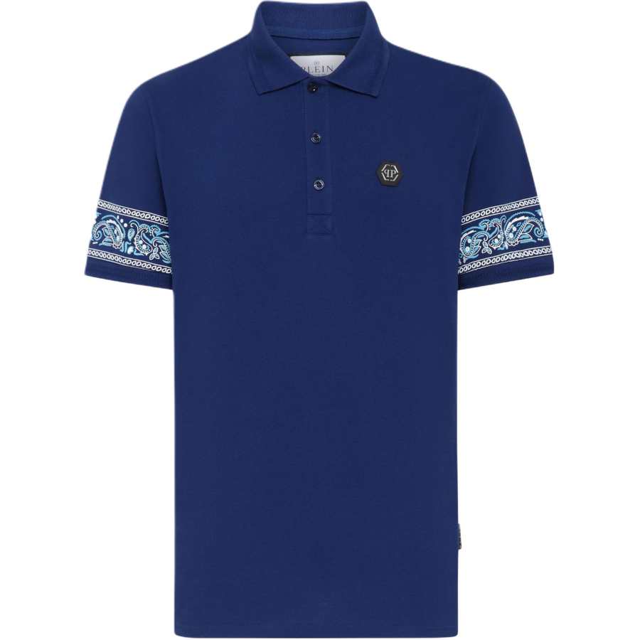 PHILIPP PLEIN 【Best of: PromotionsReplicated_FIPrevious Season】logo-patch cotton polo shirt