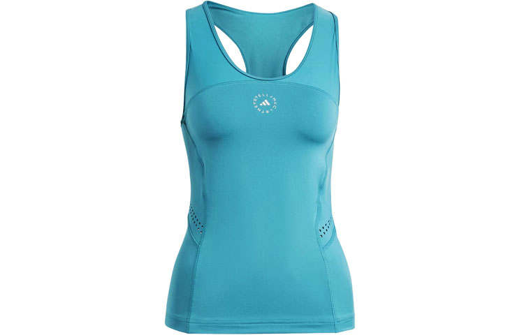 Adidas Adidas X Stella McCartney Tank Tops Women's Blue Crew Neck Moderate Straight Fit