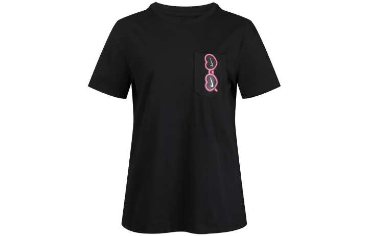 Nike Nike T Shirts Women's Black Crew Neck Moderate Straight Fit