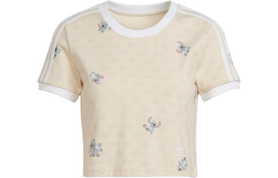 Adidas Originals x Disney Stitch T Shirt Women's Gray White