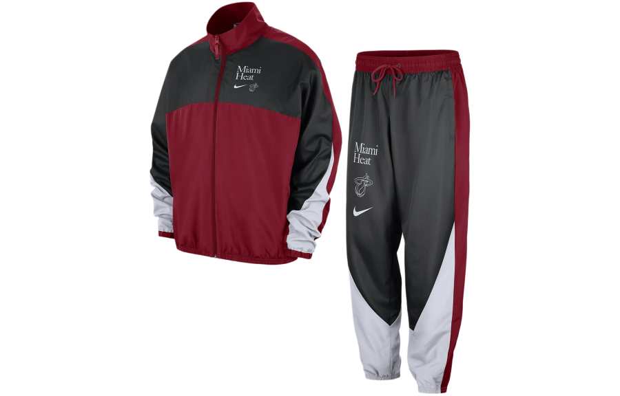 Nike Nike Miami Heat Starting 5 Courtside Casual Sportswear Miami Heat Team Men's Resilient Red