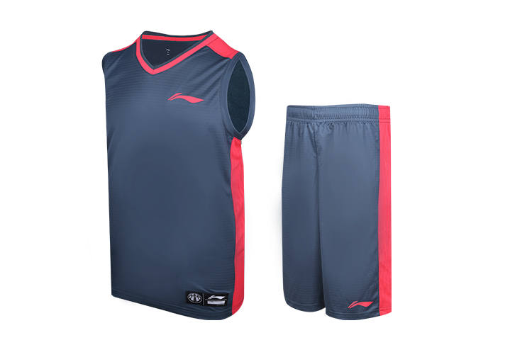 Li-Ning Li Ning Basketball Suit Men's Gray Blue