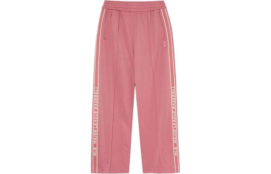 MLB Cleveland Guardians Casual Pants Unisex Pink Moderate Straight Fit Pants