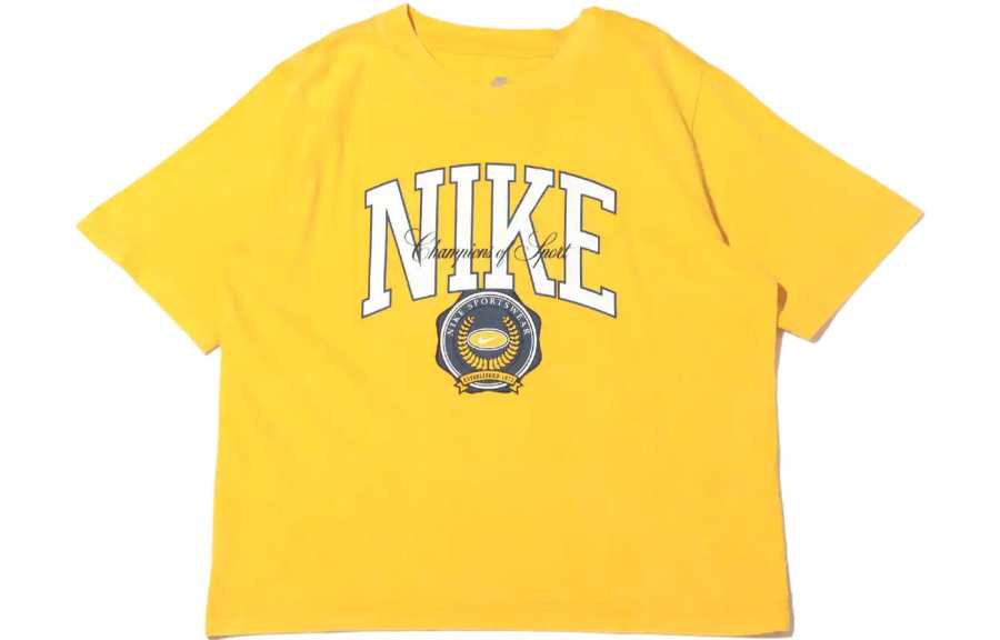 Nike Nike Sportswear Women'ss Boxy Varsity Tee Yellow