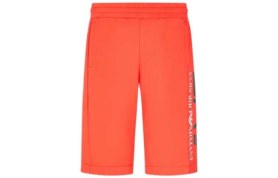 EMPORIO ARMANI EA7 Casual Shorts Men's Orange Red Moderate