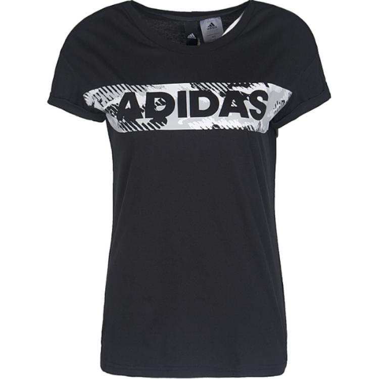 Adidas Adidas Drop Shoulder Sleeve T Shirt Women's Black
