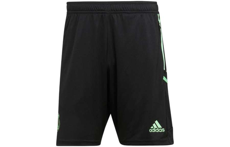 Adidas Adidas Soccer Bottoms Men's Black Moderate Straight Fit Pants