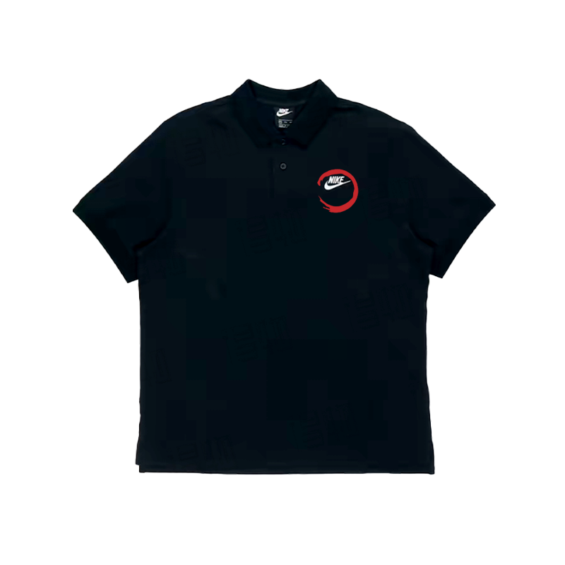 Nike Nike Polo Shirts Unisex Black Polo Collar Moderate Straight Fit