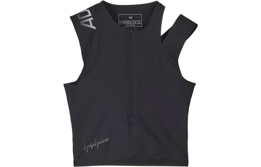 Y-3 Y-3 logo-print cropped tank top