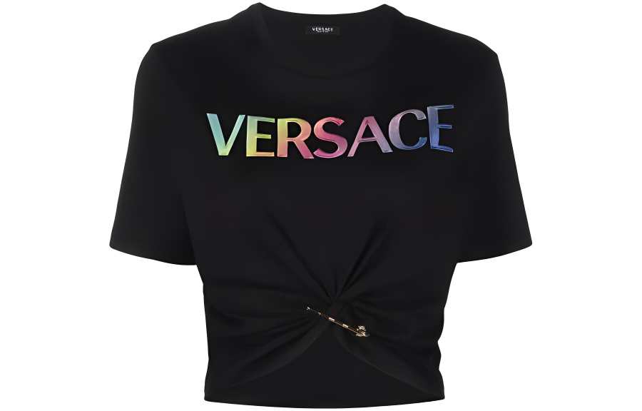 VERSACE VERSACE SS26 Crop Top Women's Black