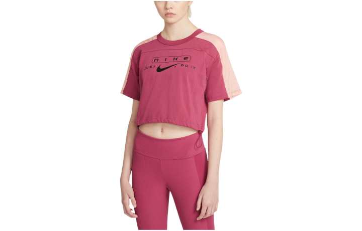 Nike Nike T Shirts Women's Red Crew Neck Moderate