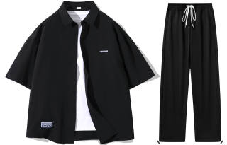 STNW Shirt Matching Sets Unisex Lapel Moderate