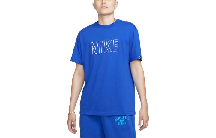Nike Nike T Shirts Women's Blue Crew Neck Moderate Straight Fit