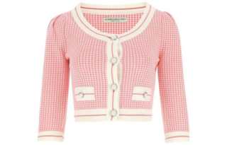 Alessandra Rich SS22 Fitted Knitwear Spring Summer Autumn Women's Pink