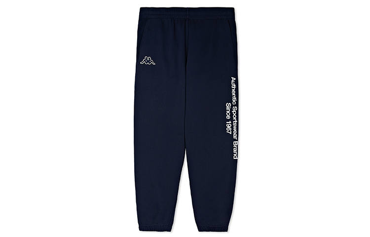 Kappa Casual Pants Men's Midnight Blue Black 906 Moderate Cuffed Pants