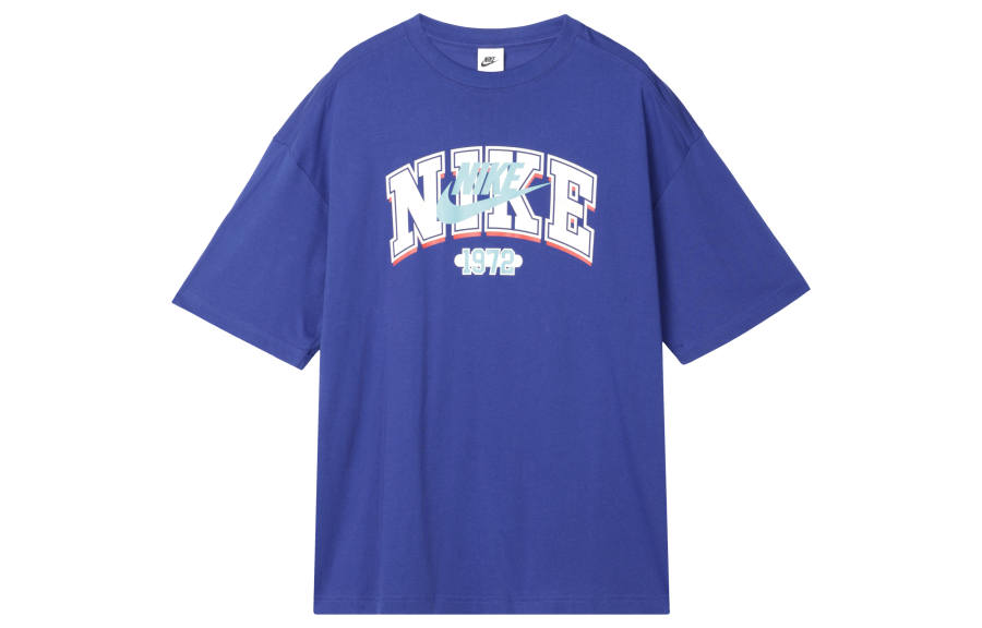 Nike Nike Drop Shoulder Sleeve T Shirt Women's Fitness Blue
