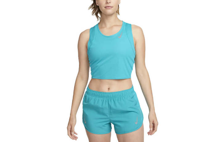 Nike Nike Tank Tops Women's Blue Crew Neck Moderate Straight Fit