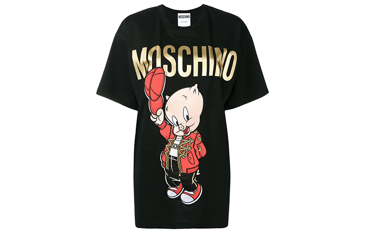 MOSCHINO T Shirts Women's Crew Neck Moderate Straight Fit