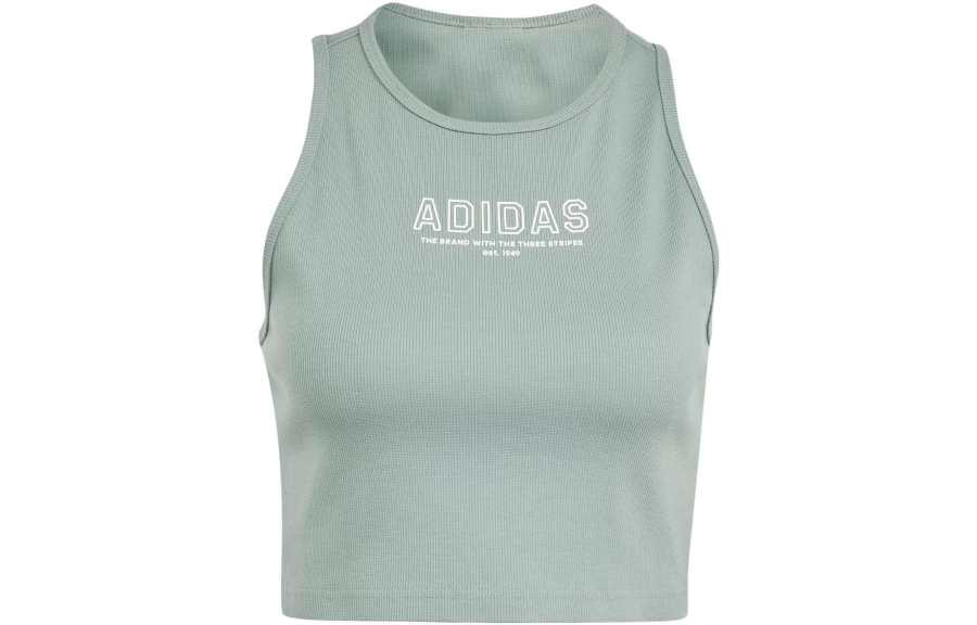 Adidas Adidas Day Tank Tops Women's Green Crew Neck Moderate Other