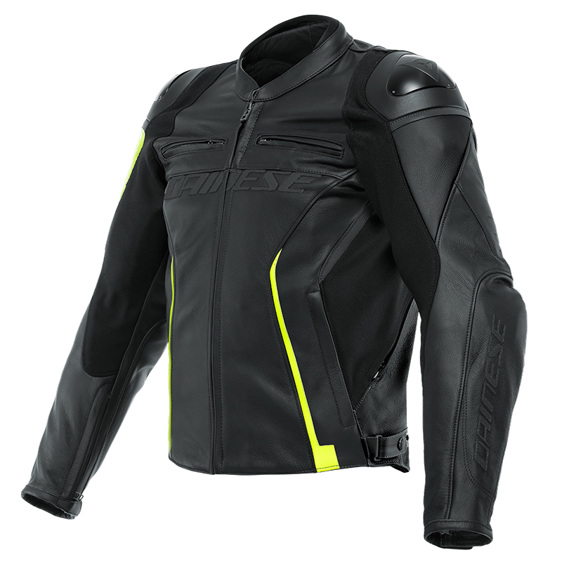 DAINESE VR46 CURB Motorcycle Jacket Men's Black/Yellow