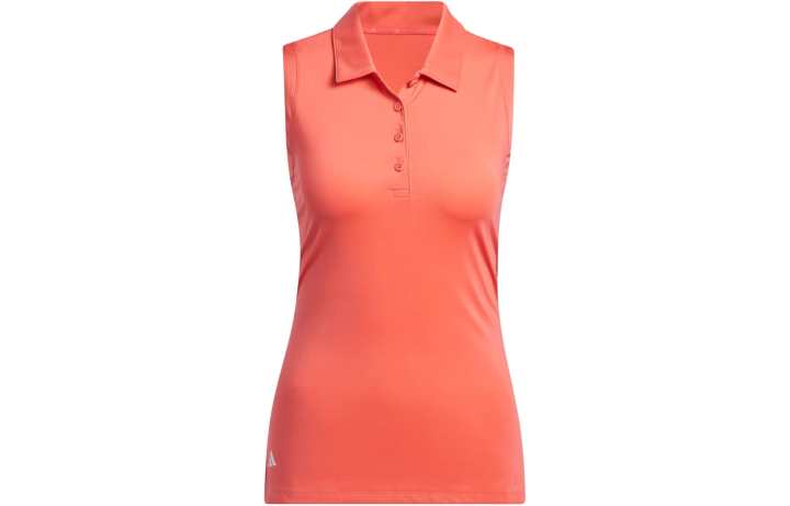 Adidas Adidas Women's Ultimate365 Solid Sleeveless Polo Shirt Preloved Scarlet