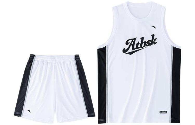 Anta Basketball Collection Basketball Apparel Set Men's Pure White+Basic Black