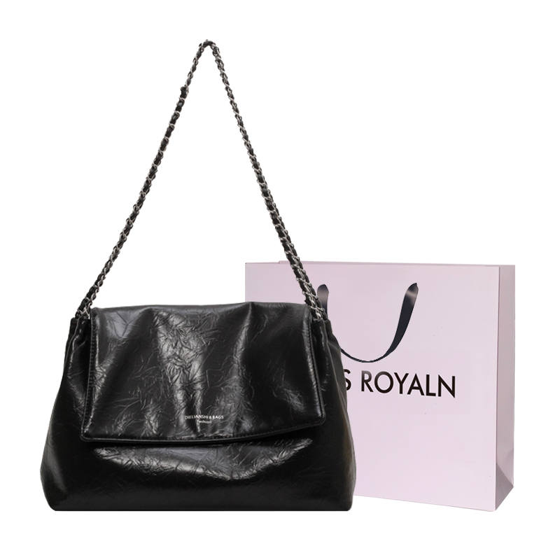 LOUIS ROYALN Pu Commute Bag, Shoulder Bag Women's Black/Silver/Pink/Green/Ecru