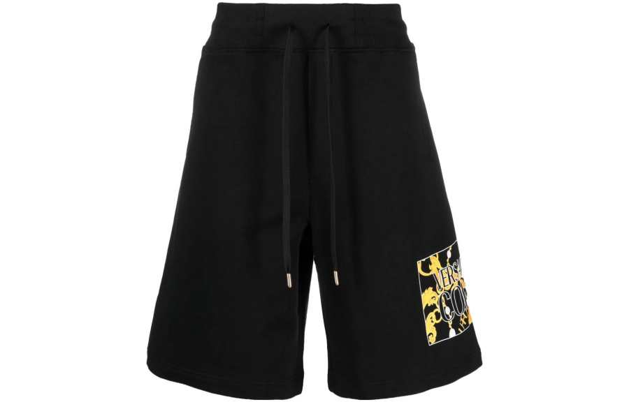 VERSACE JEANS COUTURE Logo Printed Drawstring Track Shorts