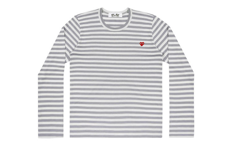 CDG Play T Shirts Women's Crew Neck Moderate Straight Fit