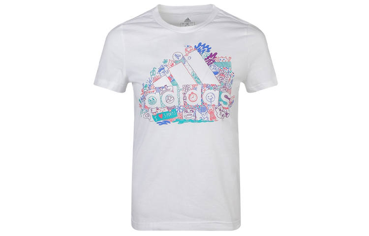 Adidas Adidas T Shirts Women's White Crew Neck Moderate Straight Fit
