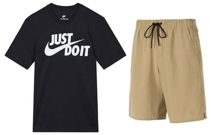 Nike Nike Casual Sportswear Men's Black+Khaki 2 Pack Crew Neck Moderate