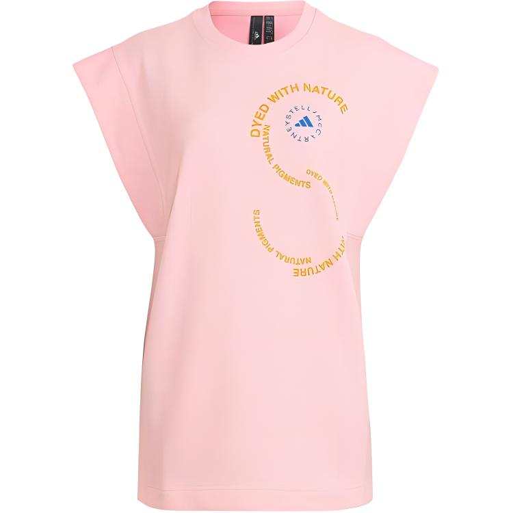 Adidas Adidas Tank Tops Women's Pink Crew Neck Moderate Straight Fit