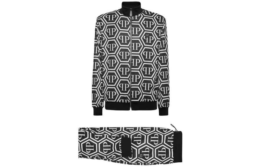 PHILIPP PLEIN Philipp Plein monogram-print track jacket