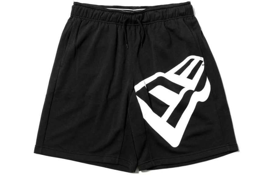 New Era Sports Shorts Flag Logo Casual Shorts Unisex Black