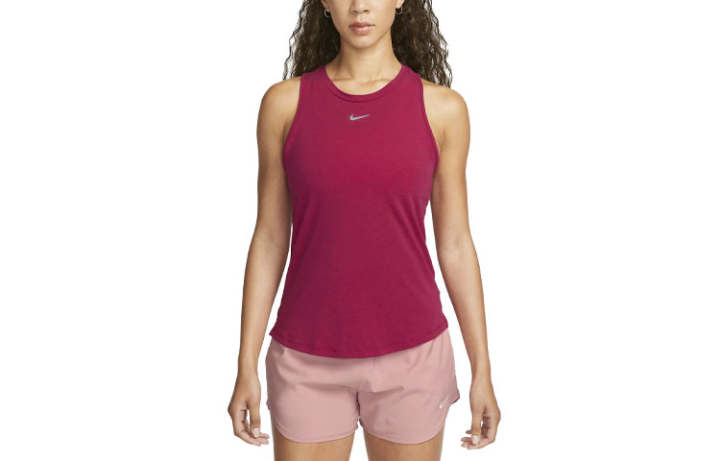 Nike Nike Tank Tops Women's Noble Red Crew Neck Moderate Straight Fit